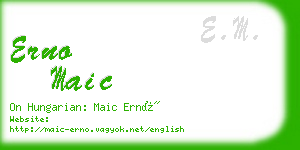 erno maic business card